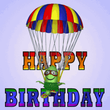 Happy Birthday Birthday Wishes GIF - Happy Birthday Birthday Wishes Parachute GIFs
