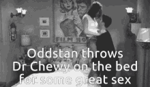 Oddstan Dr Chewy GIF - Oddstan Dr Chewy Throws On Bed GIFs