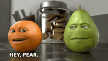 Hey Pear Oh God GIF - Hey Pear Oh God Annoying Orange GIFs