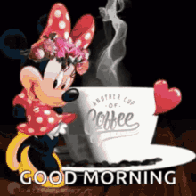 Minnie Mouse Good Morning GIF - Minnie Mouse Good Morning Coffee GIFs
