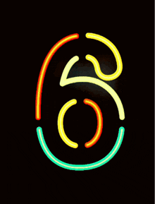 number 6 neon