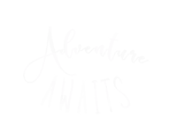 a white background with the words `` adventure awaits '' written in cursive