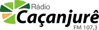 a logo for radio caçajurue fm 107.3 is shown