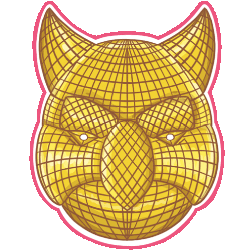 Squid Game Golden Owl Mask Sticker - Squid Game Golden Owl Mask Stickers