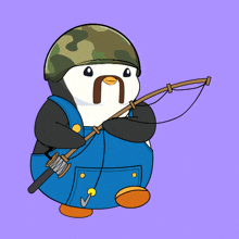 Army Penguin GIF - Army Penguin Fishing GIFs