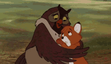 owl hug fox disney