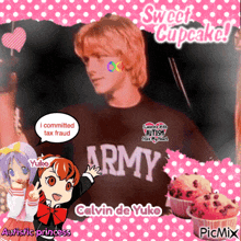 a picture of a boy wearing a army shirt