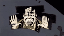 a cartoon drawing of a person holding a screwdriver