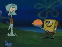 Spongebob Squidward GIF - Spongebob Squidward Dying For Pie GIFs