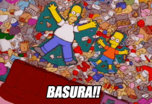 Angeles De Basura GIF - Homer Simpsons Basura Trash GIFs