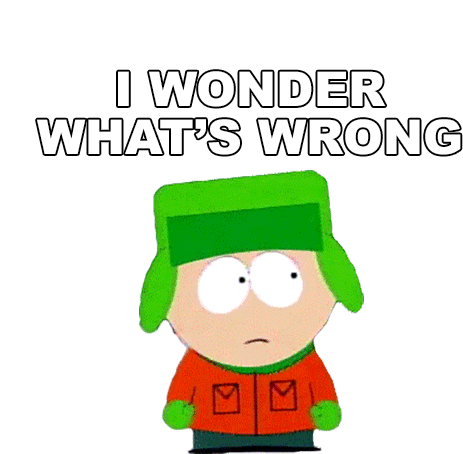 I Wonder Whats Wrong Kyle Broflovski Sticker - I Wonder Whats Wrong Kyle Broflovski South Park Stickers