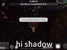 a screenshot of a video game that says hi shadow on it