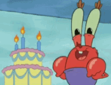 Spongebob Mr Krab GIF - Spongebob Mr Krab Birthday GIFs