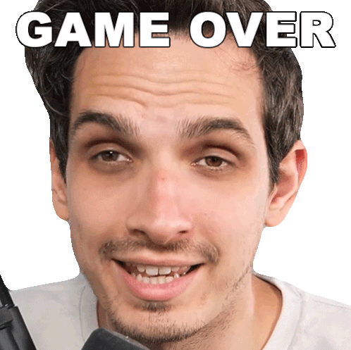 Game Over Nik Nocturnal Sticker - Game Over Nik Nocturnal Its Over Stickers