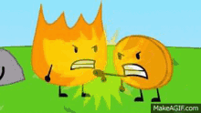 bfdi battle for dream island cute fight angry