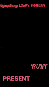 a poster for symphony club 's finest featuring kurt present