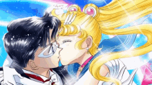 sailor moon tuxedo mask manga kiss kissing