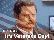 Veterans Day Ron Swanson GIF - Veterans Day Ron Swanson Remembrance GIFs