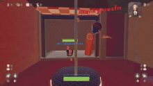 a screenshot of a video game shows a pole dancer in front of a sign that says ' a ' on it