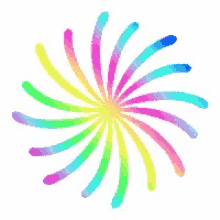 rainbow spiral spinning turning around colors