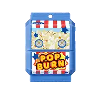 a toy that says pop burn on the front