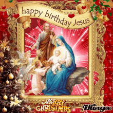 Merry Christmas Happy Birthday Jesus GIF - Merry Christmas Happy Birthday Jesus GIFs