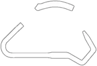 a black and white drawing of a bicycle track with a few curves