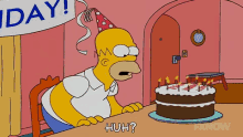 Homer Simpson Blow GIF - Homer Simpson Blow Happy Birthday GIFs