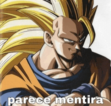 a picture of a cartoon character with the words parece mentira