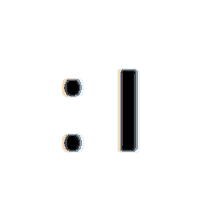 a close up of a letter v on a white background