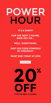 Power Hour 20percent Discount GIF - Power Hour 20percent Discount Its A Party GIFs