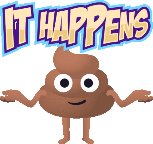 It Happens Happy Poo Sticker - It Happens Happy Poo Joypixels Stickers