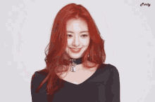 유나 신유나 미소 빨간머리 있지 잇지 GIF - Yuna Shin Yuna Smile GIFs