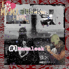 a picture of a man in a mask with the words mama leek