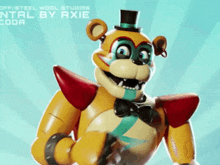 a toy bear with a top hat and a bow tie