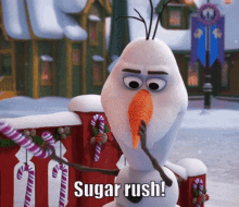 Olafs Frozen Adventure Olaf GIF - Olafs Frozen Adventure Olaf Sugar Rush GIFs