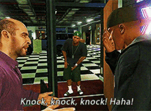 Grand Theft Auto Lamar Davis GIF - Grand Theft Auto Lamar Davis Knock Knock Knock Haha GIFs