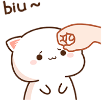 Cute Cat Sticker - Cute Cat Biu Stickers