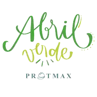 a green and white logo that says abril verde on it