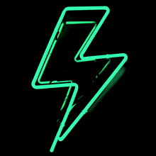 neon bolt neon green neon mint green neon neon sign