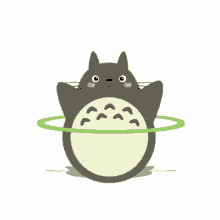 Totoro Hoolahoop GIF - Totoro Hoolahoop Bunny GIFs