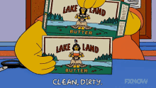 simpsons butter prank lake land clean