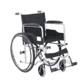a black and white photo of a wheelchair being turned around