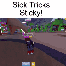 sticky stickybm fnf roblox sick tricks