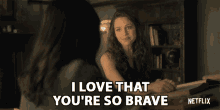 I Love That Youre So Brave Carla Gugino GIF - I Love That Youre So Brave Carla Gugino Olivia Crain GIFs