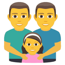family people joypixels two fathers parents