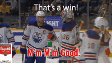 Jack Campbell Oilers Win GIF - Jack Campbell Oilers Win Campbell Soup GIFs