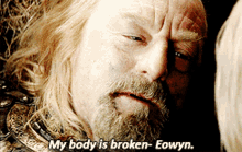 body is broken eowyn lord of the rings lotr