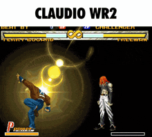 a video game with the name claudio wr2 on top