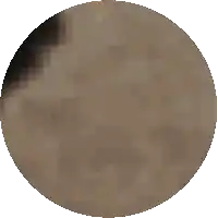a pixelated image of a circle with a shadow of a person in it